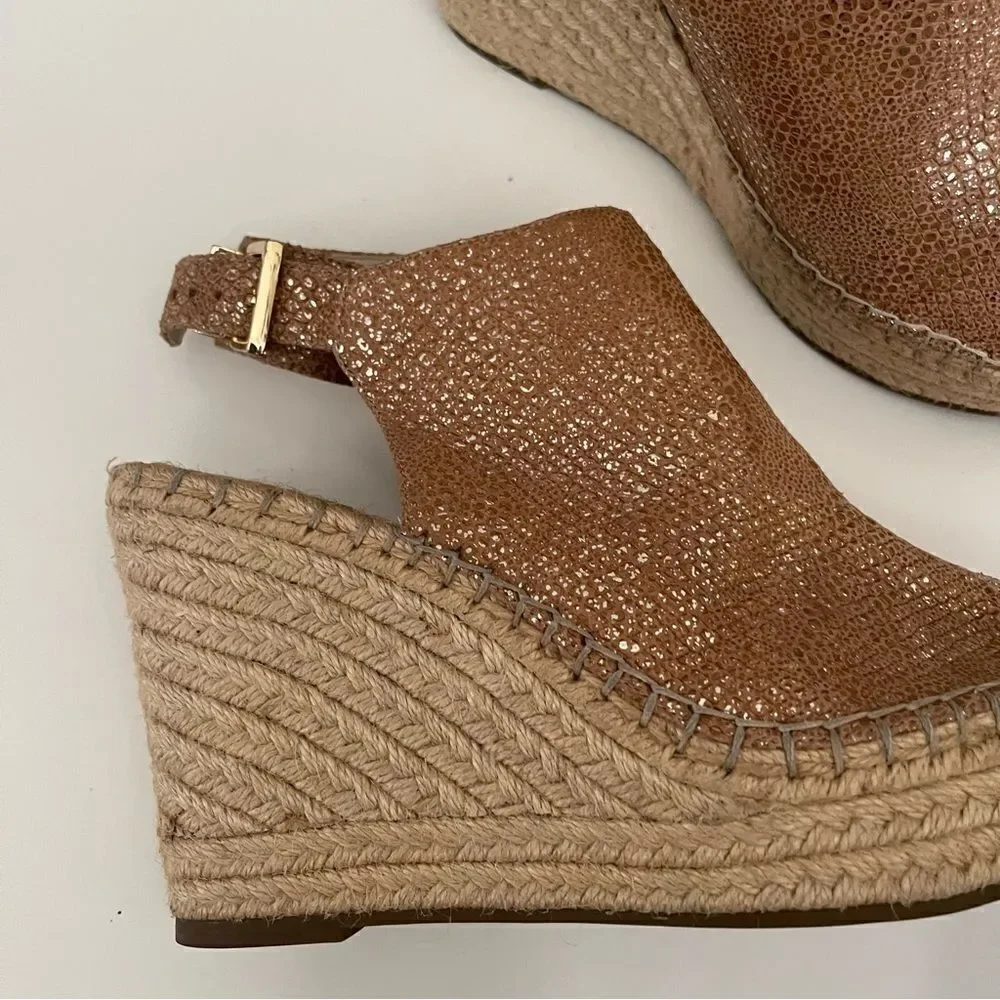 KENNETH COLE New York Wedges Odette Platform Espadrille Size 9.5